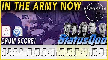 In The Army Now - Status Quo | DRUM SCORE Sheet Music Play-Along | DRUMSCRIBE