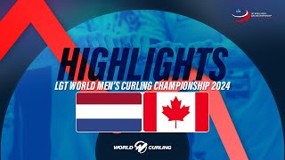 Netherlands v Canada - LGT World Men's Curling Championship 2024 - Highlights