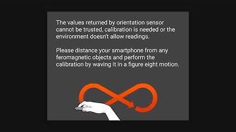 Elevation and Sea Depth for Android - orientation sensor calibration dialog