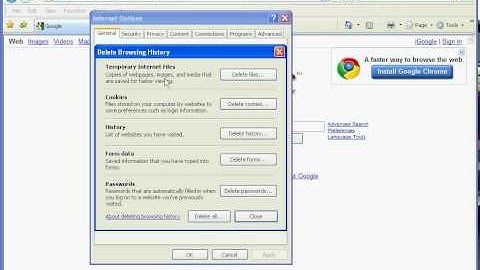 Internet Explorer 7: Clearing Cache