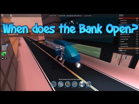 Roblox Jailbreak How To When The Bank Opens Youtube - roblox jailbreak what time does the bank open