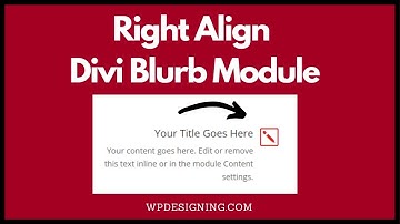 How to Right Align Divi Blurb Module
