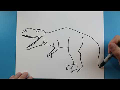 How to Draw TREX from JURASSIC WORLD DOMINION