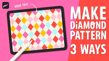 Simple Seamless Diamond Pattern in Procreate - 3 Ways #howto #tutorial #pattern #diamond