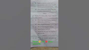 B.Sc 6th Sem Nuclear Physics Question paper 2022/2023 #GGU #igu #alluniversity