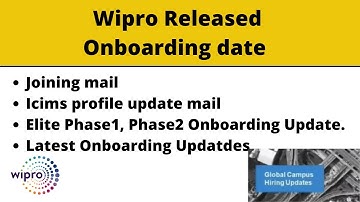 Wipro Latest Onboarding Updates | Expected Joining dates | All Latest mails from company