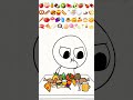 Food emoji challenge!! #shorts #animation