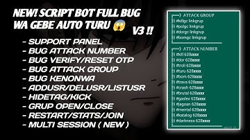 TERBARU! SCBOT WA || FULL BUG || BUG VERIFY || BUG EMOJI ||WA GB AUTO TURU