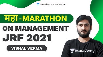 Maha Marathon on management JRF 2021| Vishal Verma | NTA UGC NET | Unacademy Live