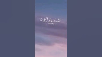 سبح اسم ربك الأعلى الذي خلق فسوى. ماتيسر من سورة الأعلى بصوت القارئ عبد الرحمن مسعد