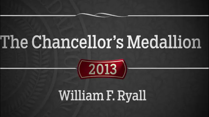 The Chancellor's Medallion 2013 recipient William ...