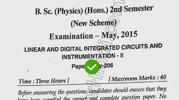 2015 Mdu BSc Physics Hons 2nd Sem Linear & Digital Integrated Circuits Question Papers