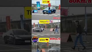 BMW vs Tesla vs AITO – The Ultimate 80 Km/h Automatic Braking Challenge!