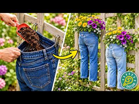 Old Clothes + Plants = GENIUS Garden Decor!