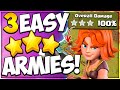 3 Easy TH10 Clan War Attack Strategies for Common Bases! | Best 3Star Army for War in Clash of Clans