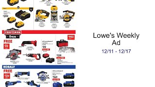Lowe's Weekly Ad 12/11 - 12/17