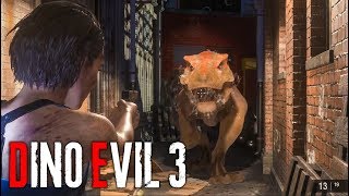 DINO EVIL 3 | ALL ENEMIES ARE DINOSAURS MOD | Resident Evil 3 Remake