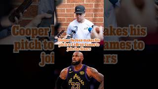 Cooper DeJean makes his pitch to LeBron James to join the Sixers