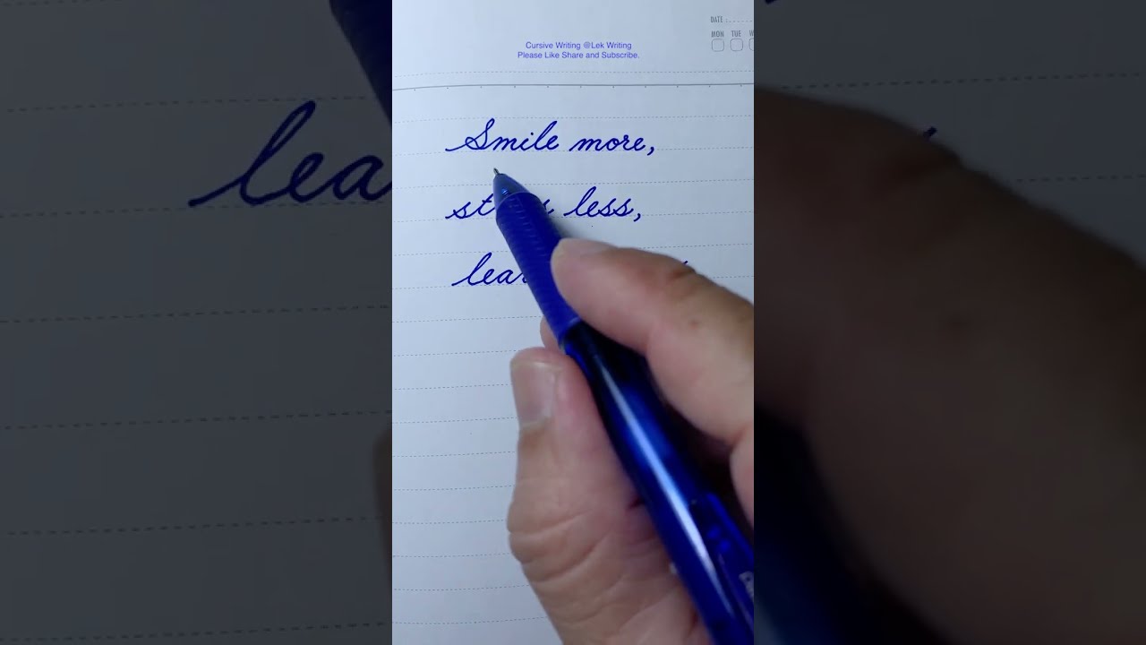 How To Write In Cursive Writing Quote 01 Handwriting Practice Letters