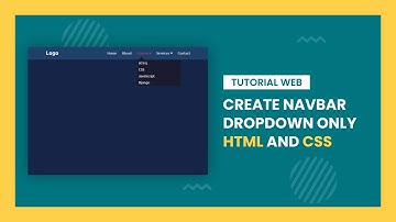 CREATE NAVBAR WITH DROPDOWN MENU ONLY HTML AND CSS