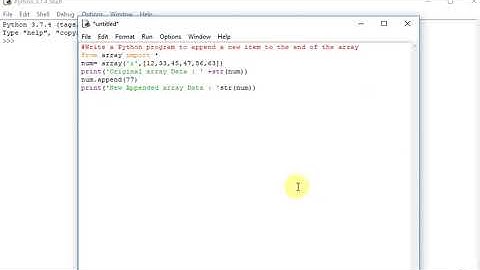Python program to append a new item to the end of the array