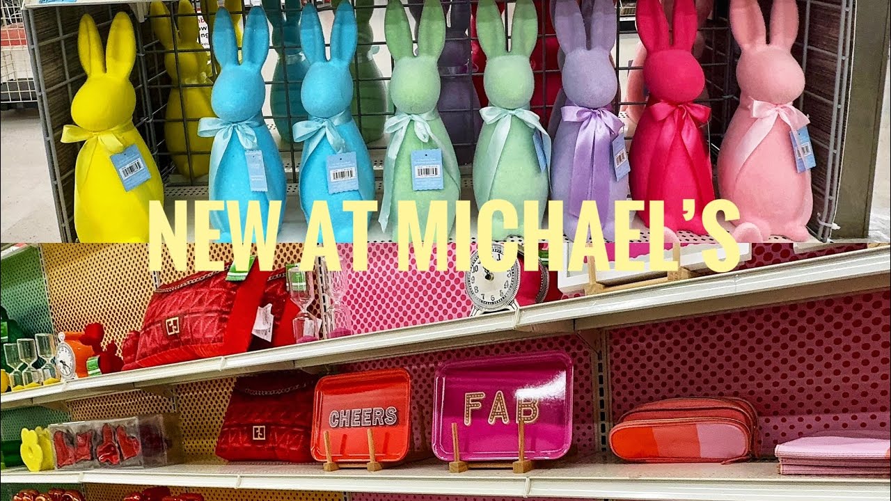 Michael’s Easter 2024 flocked bunnies florals + more! trending 