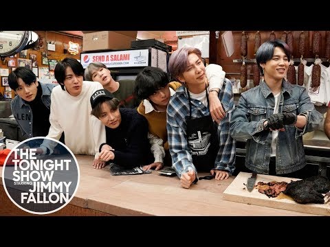 BTS and Jimmy Serve Katz's Deli Pastrami Sandwiches in NYC