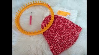 طاقية بالنول الدائري . Loom hat