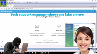 Windows Tech Support Scammer Shows me Fake errors -Tech Support scammer trolling