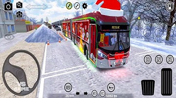 Proton Bus Simulator Urbano - New Winter Map Bus Driving on Snow - Android Gameplay