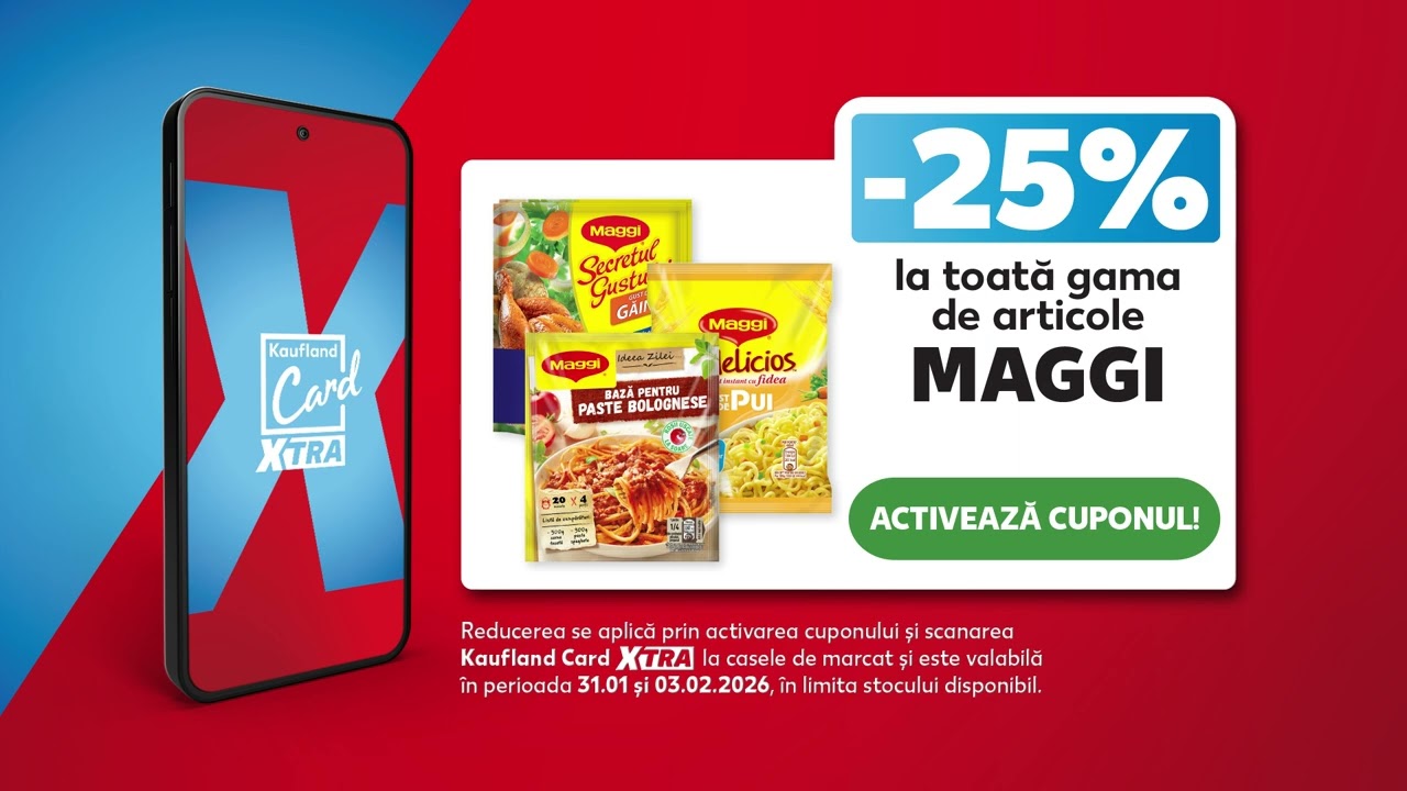 Reduceri de categorie Kaufland Card XTRA: Maggi, orez și icre hering 