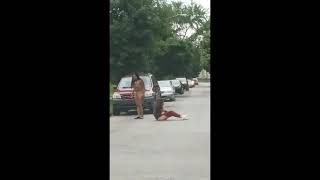 Hood Fights.   Columbus Ohio  She should of just left.