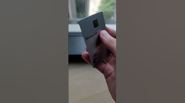 Drop test of the ultra-premium American Express by Morgan Stanley metal debit card