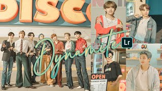 BTS DYNAMITE -lightroom mobile presets free dng | How to edit like BTS (방탄소년단)'Dynamite' Official MV