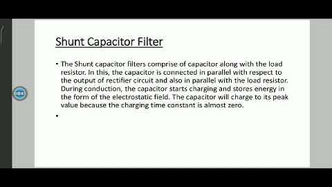 Shunt capacitor filter