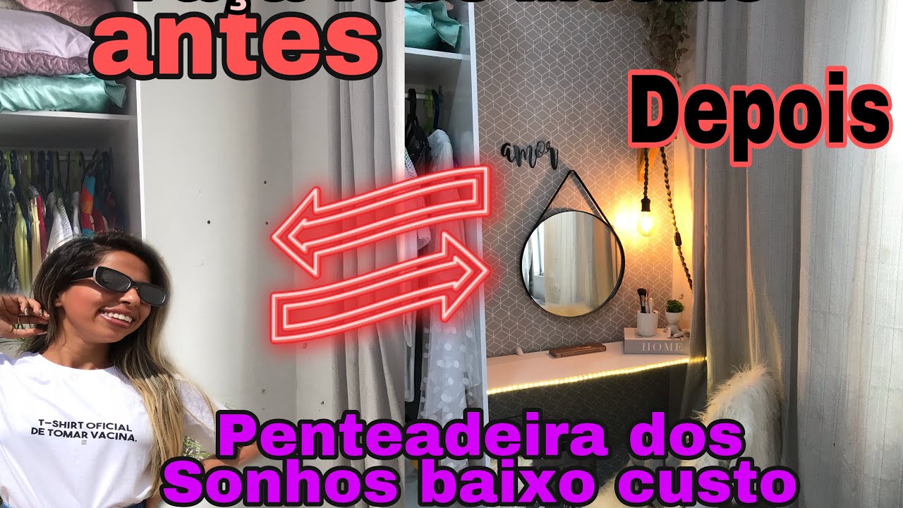 Faça você mesmo Penteadeira dos sonhos gastando pouco / papel de parede ...