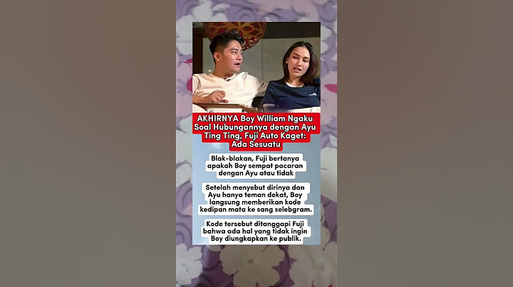 akhirnya boy william ngaku soal hubunganya dgn ayu tingting #fyptiktok #trendingshorts #viralvideo