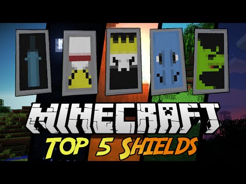 Top 5 Shield Designs 2 With Tutorial Minecraft 1 9 Youtube