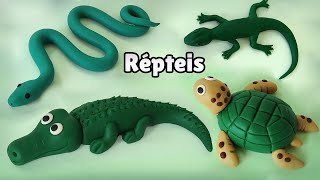 🟢DIY MINIATURE REPTILES ANIMALS 🟢PLAY DOH, POLYMER CLAY TUTORIAL DIY