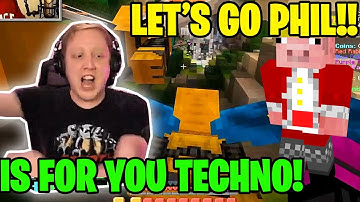 Technoblade Reacts to Philza winning Terra Swoop Force - MCC All Stars