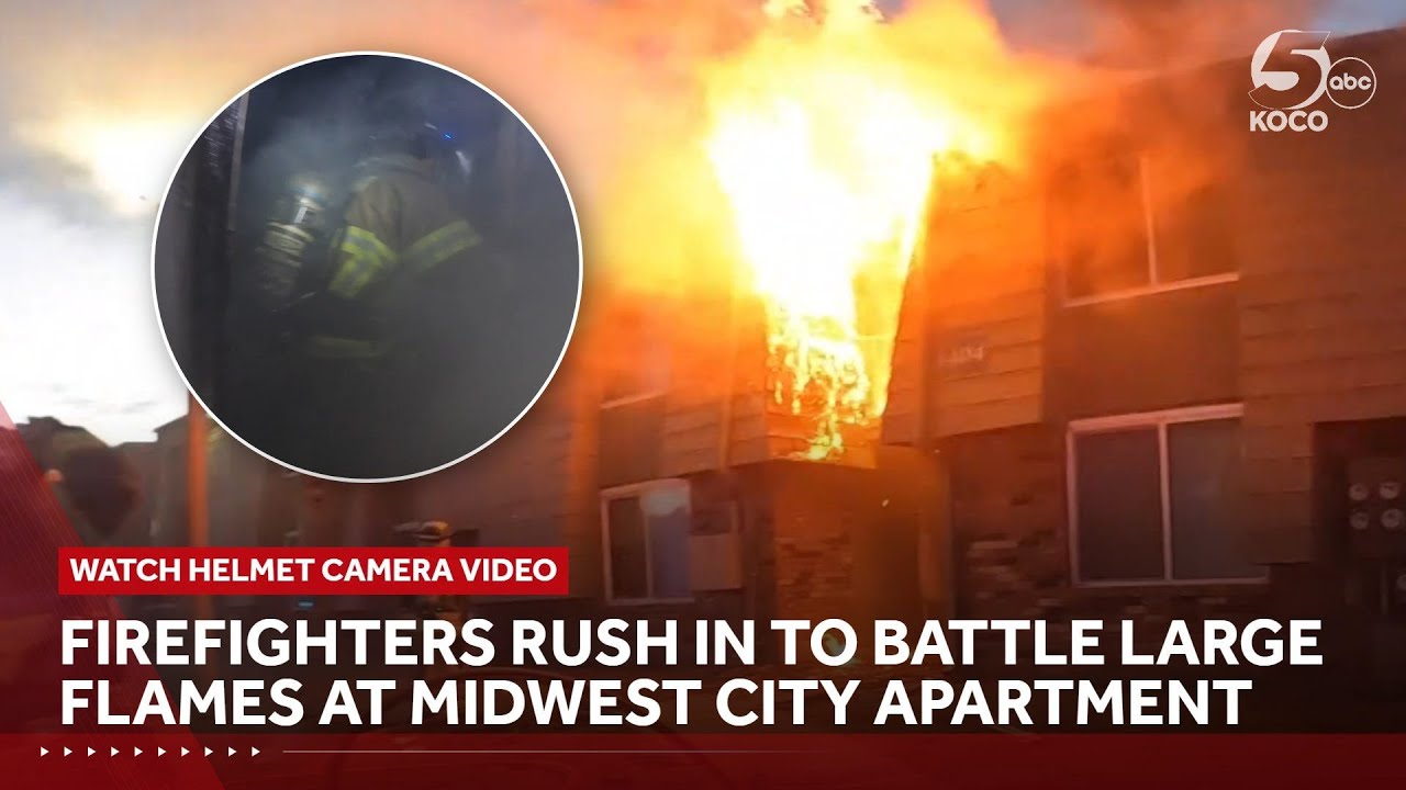 WATCH HELMET CAM VIDEO: Firefighters rush in to battle large flames at ...