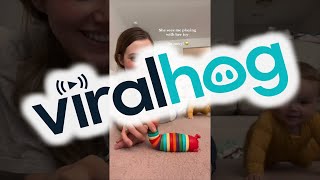 Baby Crawls Over To Mom For Toy And Phone Viralhog