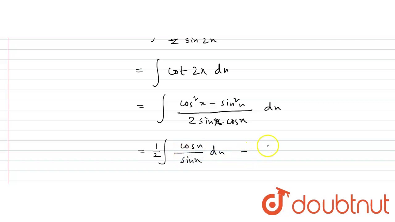 `int (dx)/(cosec 4xcot 4x)` YouTube