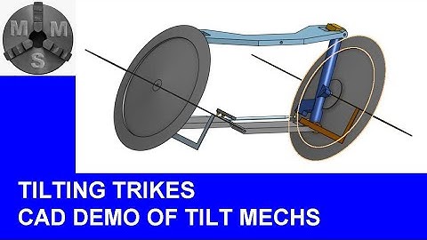 Tilting Trikes Part 4 - CAD model demo tilting / steering mech design for reverse trike velobobile