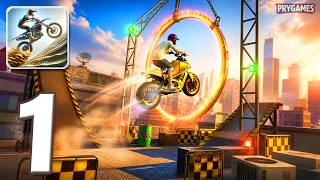 Stunt Bike Extreme - Gameplay Walkthrough Part 1 - Stunt Bike Trials Game (Android, iOS) screenshot 4