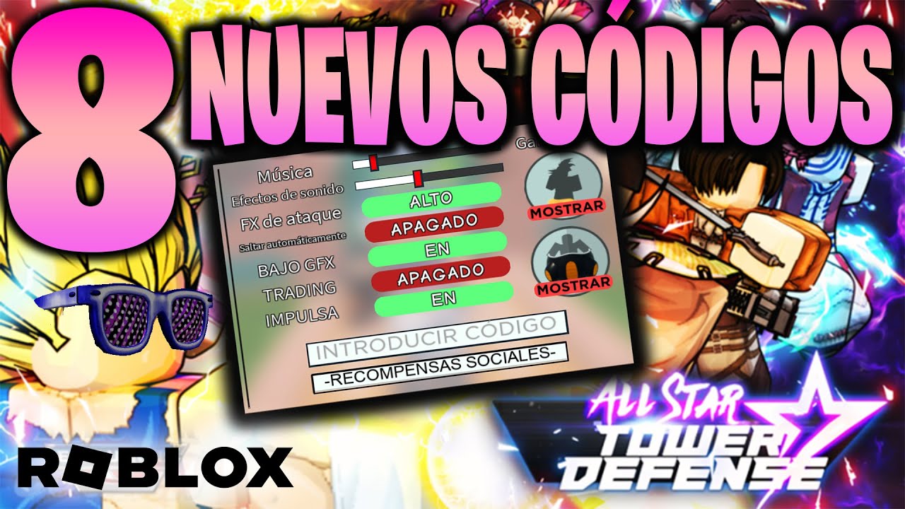 CODIGOS DE DEFENSA DE TORRES TODO ESTRELLA EN ROBLOX ALL STAR TOWER DEFENSE  CODES 