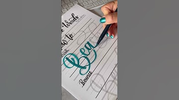 🌊 Free practice worksheet “How to add Flourish” to your letters #handlettering #modernlettering