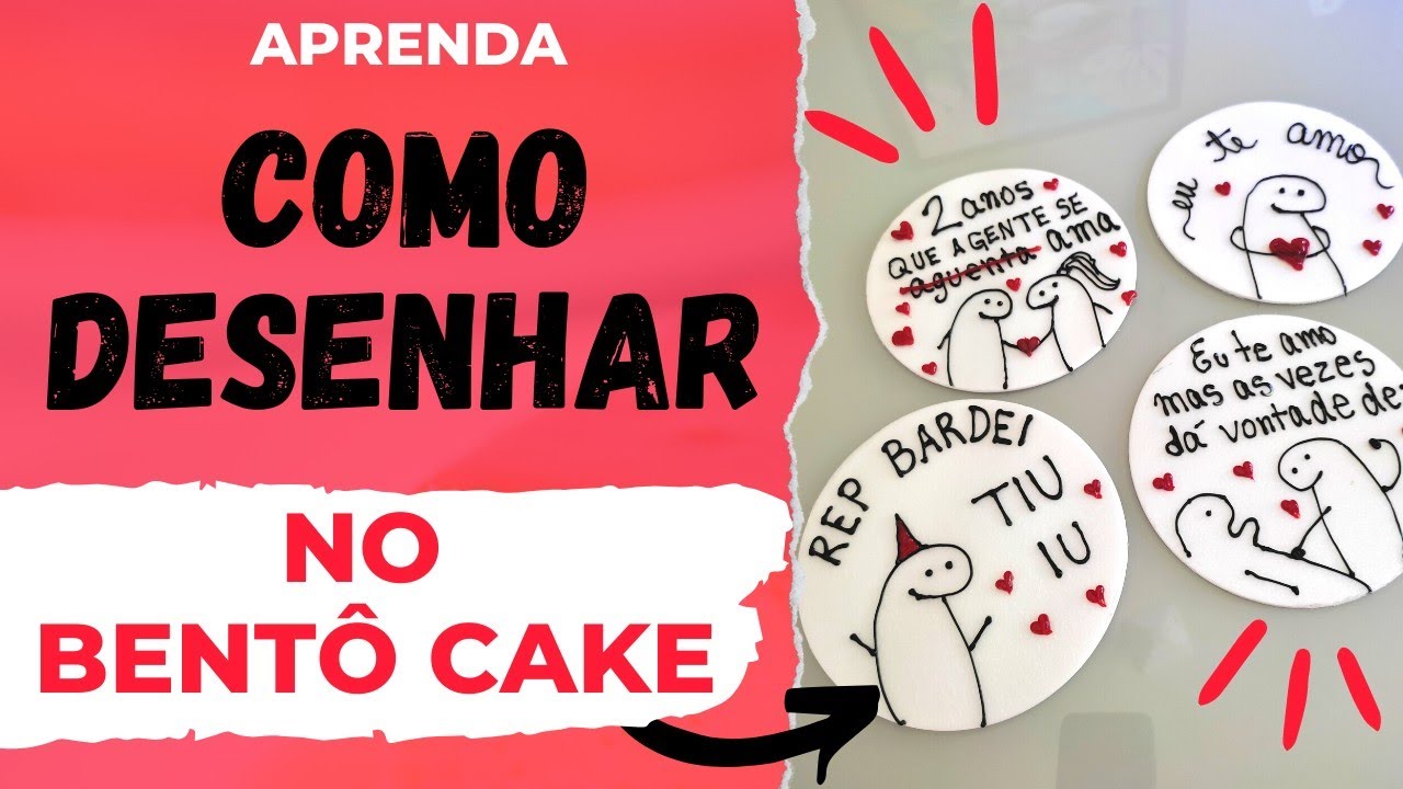 COMO DESENHAR BENTO CAKE - PASSO A PASSO = MUITO FÁCIL 