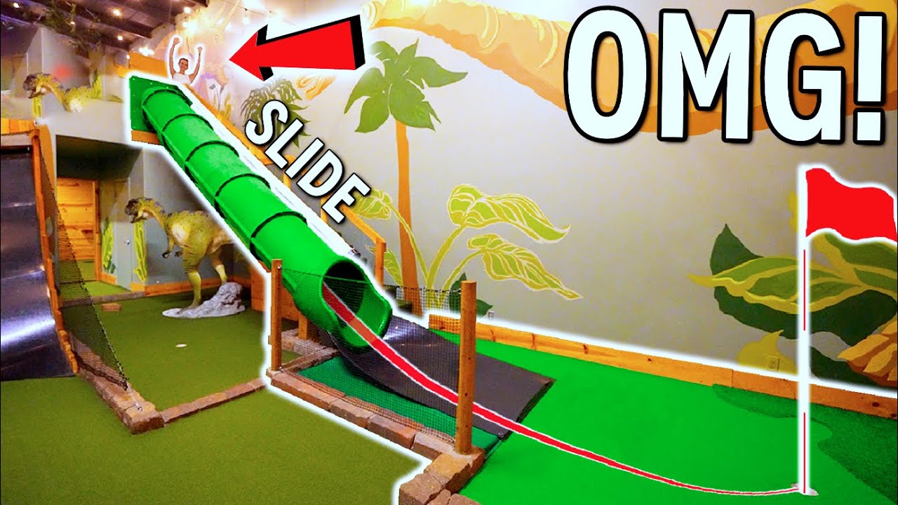 Crazy Homemade Mini Golf Course With A Slide YouTube crazy-homemade-mini-golf-course-with-a-slide-youtube