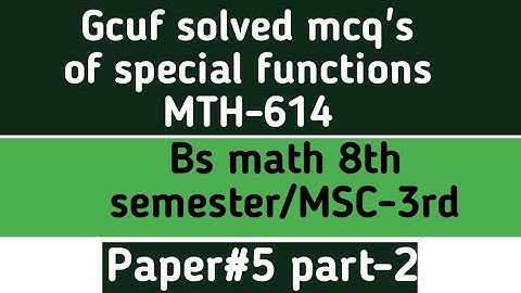 Gcuf solved all mcq